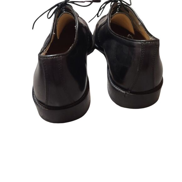 Pronto Uomo Black Leather Oxfords Size 9 - Picture 8 of 9